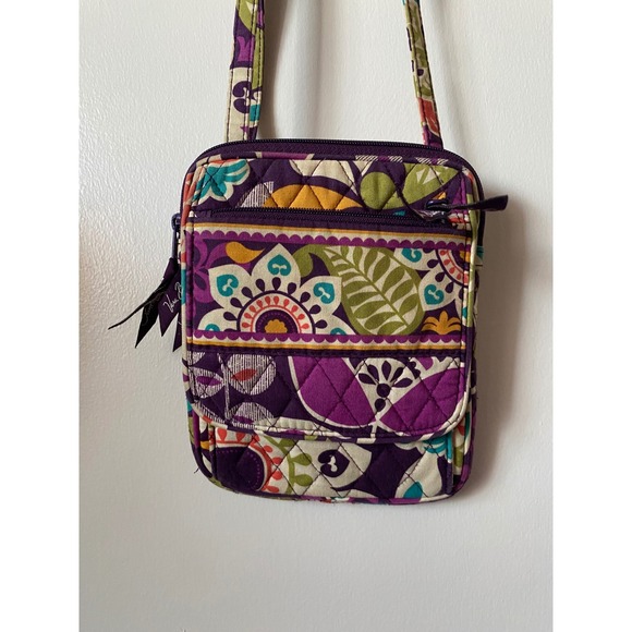 Vera Bradley Handbags - Vera Bradley Crossbody Bag Purse Quilted Floral Purple